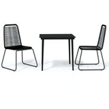  3-dijelni vrtni blagovaonski set crni | shoptok.hr