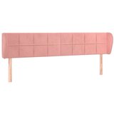  Vzglavje z ušesi roza 203x23x78/88 cm žamet, (20954494) | Shoptok.si