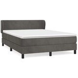  Box spring posteljni z vzmetnico temno siv 140x190 cm žamet, (20790435) | Shoptok.si