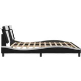  Okvir kreveta LED crno-bijeli 200 x 200 cm umjetna koža | shoptok.hr