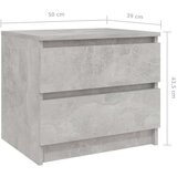  Nočna omarica 2 kosa betonsko siva 50x39x43,5 cm iverna plošča, (20624198) | Shoptok.si