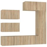 6-dijelni set TV ormarića boja hrasta sonome konstruirano drvo | shoptok.hr