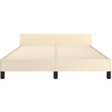  Posteljni okvir z vzglavjem krem 140x190 cm umetno usnje, (20904356) | Shoptok.si