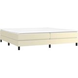  Box spring postelja z vzmetnico krem 200x200 cm umetno usnje, (20723622) | Shoptok.si