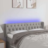  Posteljno vzglavje svetlo sivo 163x16x78/88 cm blago, (20793587) | Shoptok.si