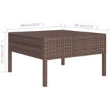  Vrtna sedežna garnitura z blazinami 10-delna poli ratan rjava, (20680827) | Shoptok.si