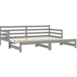  Dnevni ležaj na izvlačenje sivi od borovine 2 x (90 x 200) cm | shoptok.hr