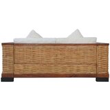  2-dijelni set sofa od prirodnog ratana s jastucima smeđi | shoptok.hr
