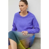Samsoe Samsoe Volnen pulover ženski, vijolična barva