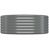  Visoka greda iz prašno premazanega jekla 396x100x36 cm siva, (20707362) | Shoptok.si