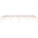  Posteljni okvir bel iz trdnega lesa 120x190 cm 4FT, (20905001) | Shoptok.si