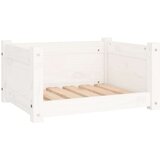  Krevet za pse bijeli 55 5x45 5x28 cm od masivne borovine | shoptok.hr