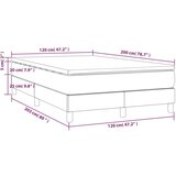  Krevet s oprugama i madracem plavi 120 x 200 cm od tkanine | shoptok.hr