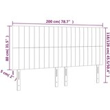  Posteljno vzglavje 4 kosa temno siv 100x5x78/88 cm žamet, (20735422) | Shoptok.si