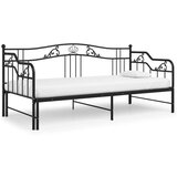  Za krevet na razvlačenje crni metalni 90 x 200 cm | shoptok.hr