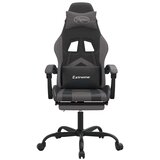  Vrtljiv gaming stol z oporo za noge črno in zeleno um. usnje, (21377886) | Shoptok.si