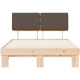  Krevetni okvir s tapiciranim uzglavljem Sivo-smeđa 140 x 200 cm | shoptok.hr