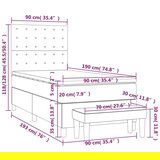 Box spring postelja z vzmetnico svetlo siva 90x190 cm blago, (20790043) | Shoptok.si
