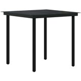  5-dijelni vrtni blagovaonski set s jastucima crni | shoptok.hr