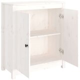  Komoda bela 70x35x80 cm trdna borovina, (20600723) | Shoptok.si
