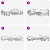  Set vanjskih sofa 10 pcs Bijela i antracit Čvrsto drvo akacije | Eponuda.ba