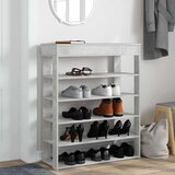 vidaXL Regal za čevlje Concrete Oak 80x30x98 cm inženirski les | Shoptok.si