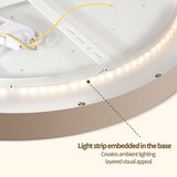  Brilagi - LED prigušiva svetiljka GLASS POOL DOUBLE LED/80W/230V 60 cm bež + daljinski upravljač | Eponuda.com