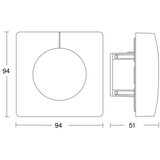 Steinel 058326 - senzor svetla dual V3 knx, kvadratni, beo | Eponuda.com