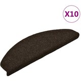  Prostirke za stepenice, samoljepljive, 10 kom, 65x21x4 cm, tamnosmeđe, poluokrugle, velike | shoptok.hr