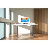 MID.YOU Dvižna Miza E-lona, Bela, Črna, 140x80cm | Shoptok.si