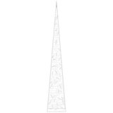  Akrilni ukrasni stožac s LED svjetlima raznobojni 90 cm | shoptok.hr