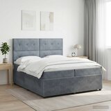  Boxspring krevet s madracem Tamnosiva 200 x 200 cm Baršun | shoptok.hr