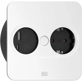 946.015 socket-outlet Type E + USB A + USB C Stainless steel