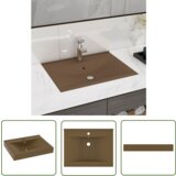 The Living Store Razkošen umivalnik z luknjo mat krem 60x46 cm keramičen - Razkošen Umivalnik, (21744841) Cene