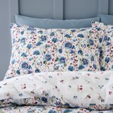 Bianca Bela/modra flanelna posteljnina za zakonsko posteljo/podaljšana 230x220 cm Ophelia Floral – | Shoptok.si