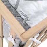 Roba Bela/siva zaščitna obza posteljico iz mešanice bombaža 96 cm Miffy – | Shoptok.si