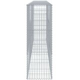 vidaXL Gabionska košara s pokrovom 400x50x150 cm pocinkano železo | Shoptok.si
