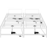  Električni podesivi okvir kreveta Bijela 150 x 200 cm Čelik | shoptok.hr