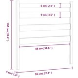  Uzglavlje za krevet 96 x 4 x 100 cm od masivne borovine | shoptok.hr