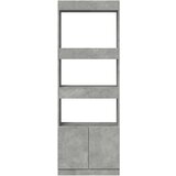 vidaXL Visoka omara betonsko siva 63x33x180 cm inženirski les | Shoptok.si