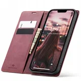 OVITEK DENARNICA ZA IPHONE 14 RDEČ USNJEN, (21963537)