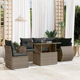 vidaXL 6-dijelni set vrtnih sofa od poliratana s jastucima sivi | shoptok.hr