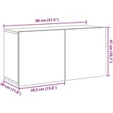 vidaXL Stenska TV omarica starinski les 80x30x41 cm | Shoptok.si
