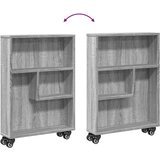  Uska kolica za pohranu boja hrasta 48x13x68cm konstruirano drvo | shoptok.hr