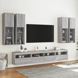  7-dijelni set zidnih TV ormarića LED boja hrasta sonome Siva | shoptok.hr