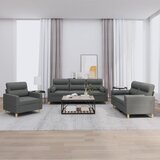  3-dijelni set sofa s jastucima tamnosivi od tkanine | shoptok.hr
