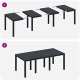  Stol za vrt Antracit 200x100x73 cm Poli Ratan | shoptok.hr