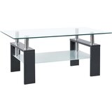  Stolić za kavu sivo-prozirni 95 x 55 x 40 cm od kaljenog stakla | shoptok.hr