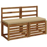  Jastučići za klupe - 2 dijela SOEST 2 kom. 100% poliester Bež Slike