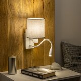  Brilagi - LED zidna lampa NUBILA 1xE27/25W/230V + LED/3W bela/siva | Eponuda.com